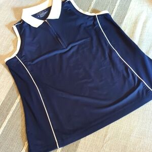 Peter Millar Navy Blue and White Tank Top..Golf/ Tennis